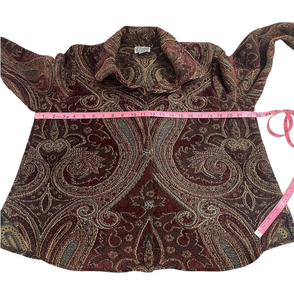 VTG Silverado New Mexico Paisley Tapestry Blazer Jacket Sz M Southwest Artsy USA - Picture 12 of 13